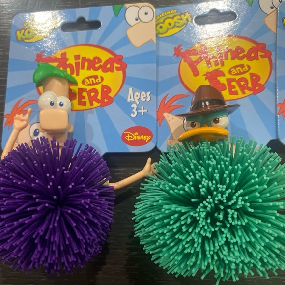 Koosh Balls phineas and Ferb lot of 3 phineas, Ferb, and Perry new - Picture 3 of 4
